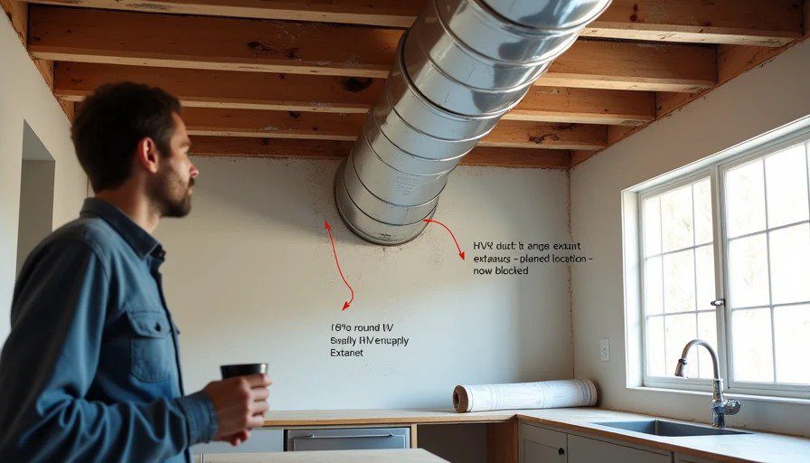 HVAC duct ran right where my range hood exhaust needs to go – caught it before they sealed the chase