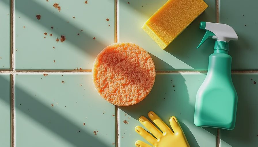 Illustration for how to clean shower mold