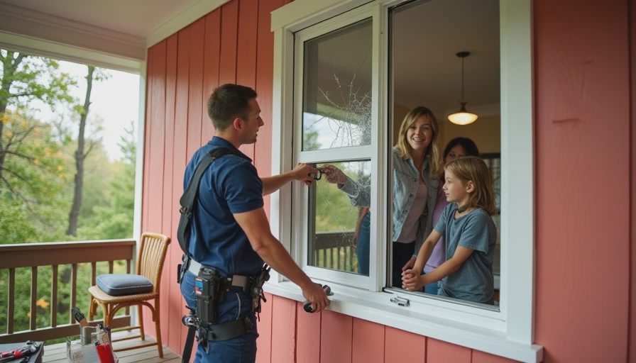 Visual context for window glass replacement