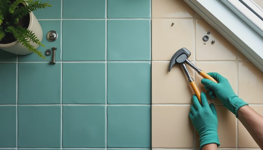 Illustration for shower door removal tool