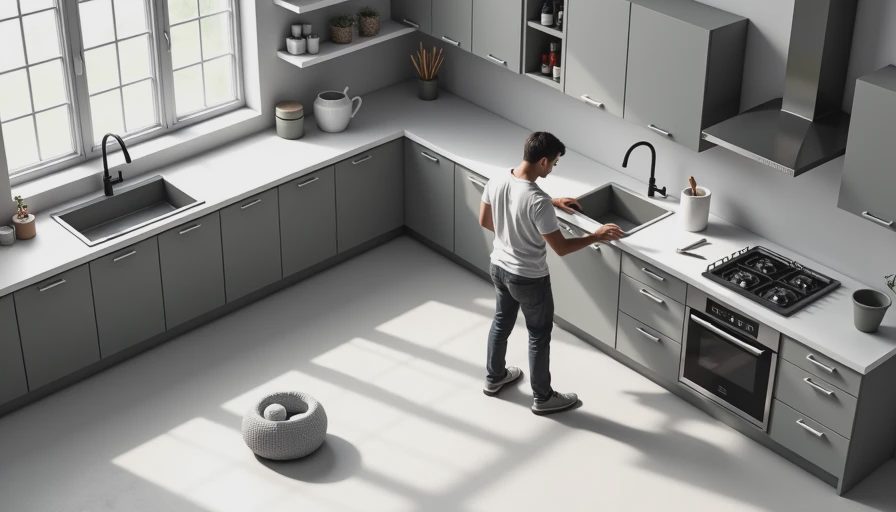 Visual context for cement countertop sealing and finishing